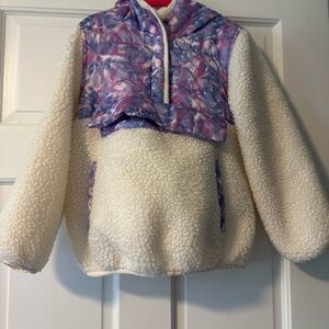 Kids Sherpa Jacket with Tie-Dye Accents